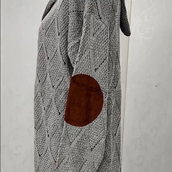 Knit Ribbon Hooded Cardigan Sweater - Picture 6 of 16